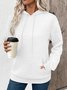 Lässig Kapuze Geblümt Sweatshirt Jacquard