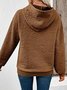 Lässig Kapuze Geblümt Sweatshirt Jacquard