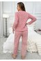 Damen Unifarben Zweiteiliges Set Täglich Langarm Lässig Frühling/Herbst Bluse mit Hose Matching Set
