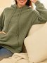 Lässig Kapuze Geblümt Sweatshirt Jacquard