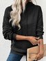 Lässig Kapuze Geblümt Sweatshirt Jacquard