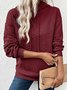 Lässig Kapuze Geblümt Sweatshirt Jacquard
