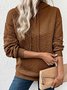 Lässig Kapuze Geblümt Sweatshirt Jacquard