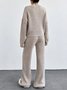 Damen Unifarben Zweiteiliges Set Täglich Langarm Lässig Frühling/Herbst Bluse mit Hose Matching Set