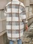 Damen Frühling/Herbst Oberbekleidung Lässig Geometrisch Langarm Schalkragen Jacke