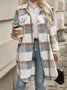 Damen Frühling/Herbst Oberbekleidung Lässig Geometrisch Langarm Schalkragen Jacke