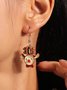 Weihnachten Bunt DIY Schmuck Weihnachtsbaum Glocke Elch Ohrringe Persönlichkeit Felt Ohrringe