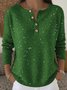 Weit Rundhals Retro Stricken Oberteile