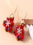 Weihnachten Bunt DIY Schmuck Weihnachtsbaum Glocke Elch Ohrringe Persönlichkeit Felt Ohrringe