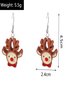 Weihnachten Bunt DIY Schmuck Weihnachtsbaum Glocke Elch Ohrringe Persönlichkeit Felt Ohrringe