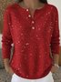 Weit Rundhals Retro Stricken Oberteile
