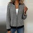 Damen Frühling/Herbst Oberbekleidung Lässig Geometrisch Langarm Stehkragen Jacke
