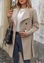 Damen Frühling/Herbst Oberbekleidung Lässig Unifarben Langarm Schalkragen Jacke