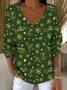 Damen Baumwolle Weihnachten Langarm Bequem Lässig Pullover