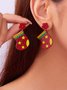 Weihnachten Ohrringe Fashion Acryl Print Weihnachtsbaum Weihnachten Strümpfe Handschuhe Patchwork Ohrringe Weihnachten Urlaub Party Ohrringe