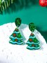 Weihnachten Ohrringe Fashion Acryl Print Weihnachtsbaum Weihnachten Strümpfe Handschuhe Patchwork Ohrringe Weihnachten Urlaub Party Ohrringe