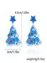 Weihnachten Ohrringe Fashion Acryl Print Weihnachtsbaum Weihnachten Strümpfe Handschuhe Patchwork Ohrringe Weihnachten Urlaub Party Ohrringe