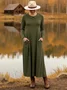 Damen Unifarben Frühling/Herbst Kleid Schalkragen Langarm A-Linien-Kleid