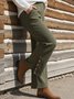 Damen Unifarben Lang Hose Lässig Frühling/Herbst Hose