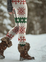 Damen Weihnachten Retro Frühling/Herbst Knöchelhose Leggings