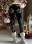 Damen Weihnachten Retro Frühling/Herbst Knöchelhose Leggings
