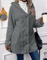 Damen Winter Oberbekleidung Lässig Unifarben Langarm Kapuze Jacke