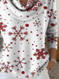Damen Weihnachten Langarm Bequem Lässig Print Pullover