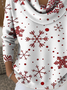 Damen Weihnachten Langarm Bequem Lässig Print Pullover