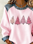 Retro Rundhals Weihnachten Sweatshirt Print