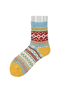 Blockabsatz Stricken Dick Warm Mitte der Wade Socken Mit Ethnisch Retro Geometrisch Muster