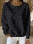 Lässig Rundhals Abstrakt Sweatshirt Print