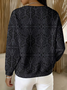 Lässig Rundhals Abstrakt Sweatshirt Print