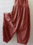 Streifen Lässiger Jumpsuit aus Baumwollgemischung