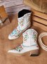 Blumenstickerei Tägliche Stiefelette für Winter