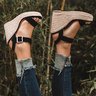 Women Elegant Adjustable Buckle Espadrille Wedges Sandals