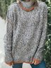 Damen Urlaub Unifarben Herbst Täglich Individualität Langarm Weit Rollkragen Wollmischung Pullover