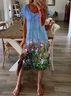Damen Schicke Böhmische Kleider mit Blumenmuster für Urlaub