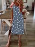 Damen Hippie Schickes Freizeitkleid mit Kurzarm