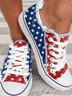 amerikanisch Unabhängigkeit Tag Flagge Gedenk Segeltuch Schuhe