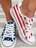 amerikanisch Unabhängigkeit Tag Flagge Gedenk Segeltuch Schuhe