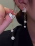 Bankett Party Golden Herz Diamant Perle Pendant Ohrringe Elegant Schmuck