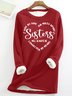 Lässig Rundhals Tier Sweatshirt