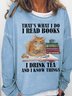 Lässig Rundhals Textbriefe Sweatshirt
