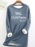 Lässig Rundhals Tier Sweatshirt
