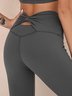 Fest Schleife Jersey Lässig Leggings