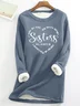Lässig Rundhals Tier Sweatshirt