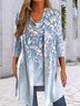Blumenmuster Jersey Lässig Weit Zweiteiliges Set