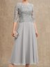 Spitze Abendkleid/Brautkleid Rundhals Regelmäßige Passform Kleid Noracora