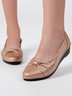 Bequem Weich Sohle Schleife Spitz Keil Schuhe