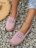 Atmungsaktiv Kette Dekor Lässig Textil Flach Halbschuhe
